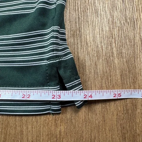 Russell Athletic Men Green Striped Polo Shirt University of Miami U Logo XL - Picture 7 of 10